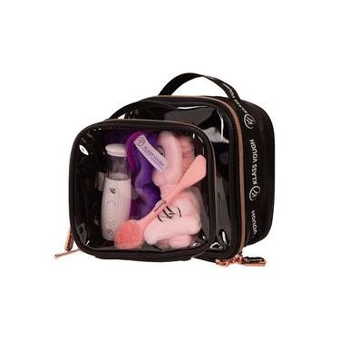 Imagem de Necessaire Feminina em Vinil Transparente Klass Vough – Preta