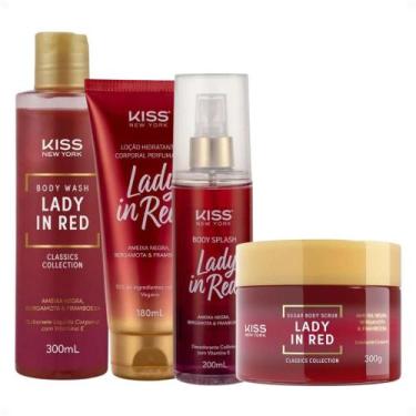 Imagem de Kit Kiss Ny Lady In Red: Sabonete Líquido 300ml, Esfoliante Corporal 2