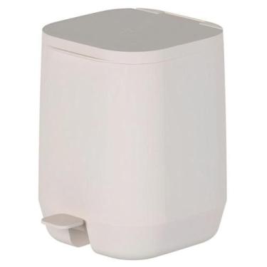 Imagem de Lixeira Cozinha Banheiro 6L Ou Aura Com Pedal Bege, Bege