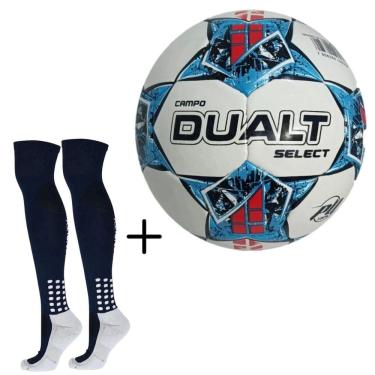 Imagem de Kit 01 Bola De Futebol Campo Dualt Select Pro Costurada á Mão + 01 Meião Penalty Matis Treino 39-44