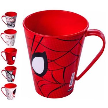 Imagem de Copo com Alça Homem Aranha Infantil Livre BPA - Plasútil