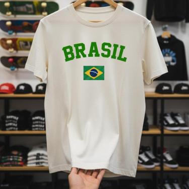 Imagem de Camiseta Masculina Oficial Seleção Brasileira Bandeira Brasil Orgulho e Conforto 100% Algodão-Masculino