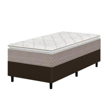 Imagem de Cama Box Solteiro 88cm D33 Pillow Premier Umaflex Base 2Cen, Bege/Marr