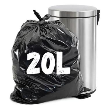 Imagem de Saco de Lixo Preto 20L Reforçado 100 Unidades 40x50 - JN SHOP