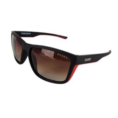 Imagem de Óculos de Sol Evoke For You Preto Fosco Vermelho Polarizado DS84-Unissex