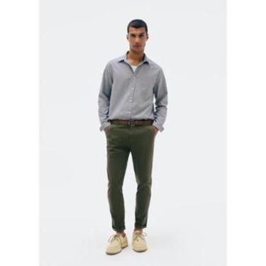 Imagem de Calça Básica Masculina Chino Slim Em Sarja Com Elastano-Masculino