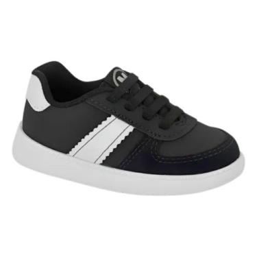 Imagem de Tênis Infantil Molekinho Masculino Casual Preto -, Preto, Branco, 21