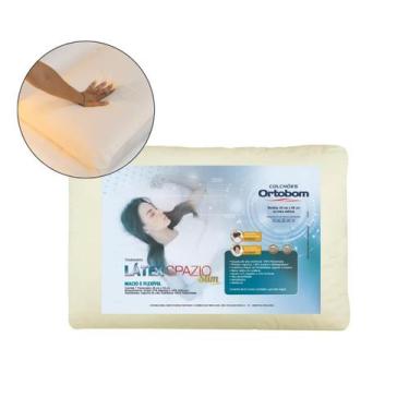 Imagem de Travesseiro Látex Spazio Slim Espuma Antialérgico Ortobom