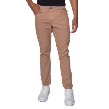 Imagem de Calça Jeans Masculina Gangster Reta Marrom Claro, Marrom claro, 46