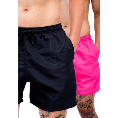 Imagem de Kit 2 Short Masculino Tactel Praia Tectel Leve com Cordão e Bolsos Bermuda Curta Treino Academia-Masculino