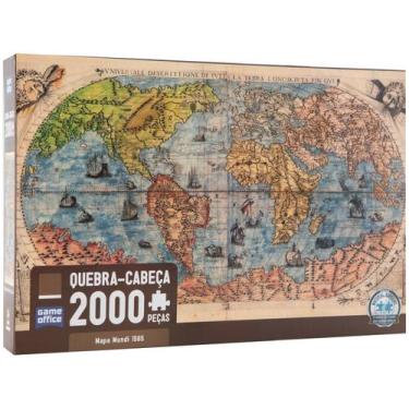 Imagem de Quebra Cabeça Game Office Mapa Mundi Com 2000 Peças 003235 - Toyster -