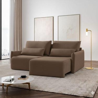 Imagem de Sofá Retrátil E Reclinável Pequim Caixa Zero 1,80m - Marrom