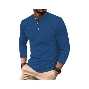 Imagem de Camiseta Masculina De Verão De Manga Longa Henry Polo Respirável Confo