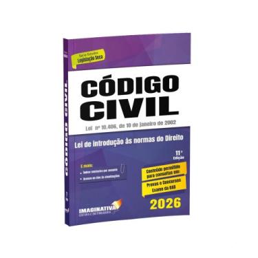 Imagem de Código Civil 2026 - Nova Edição Atualizada - Legislação Seca para OAB 