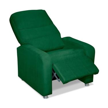 Imagem de Poltrona Decorativa Do Papai Reclinável Confortável Suede Verde - Lm Decor