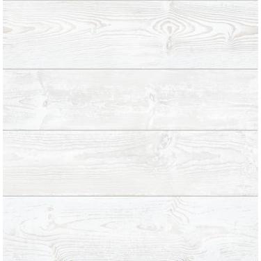 Imagem de Scott Living Papel de parede autoadesivo Urban Shiplap, branco