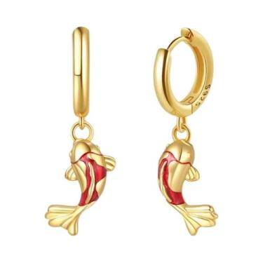 Imagem de Brincos De Argola Femininos Em Prata 925 Com Pérolas E Estrelas, Brinc