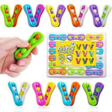 Imagem de Brinquedos Sensorial LESONG Fidget 18 Peças Spinner de Dedo para Crian