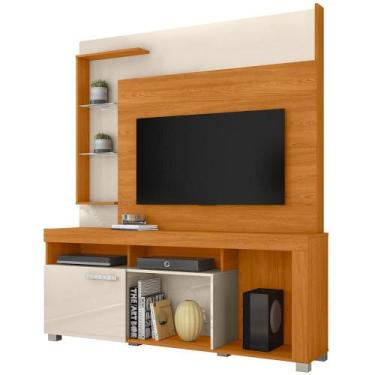 Imagem de Estante Painel Para TV 50 Pol 160cm 1 Porta Sibila M07 Cinamomo Off Wh