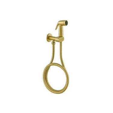 Imagem de DUCHA HIGIENICA DROP QUENTE E FRIA EM AÇO INOX DOURADO ESCOVADO DP6010