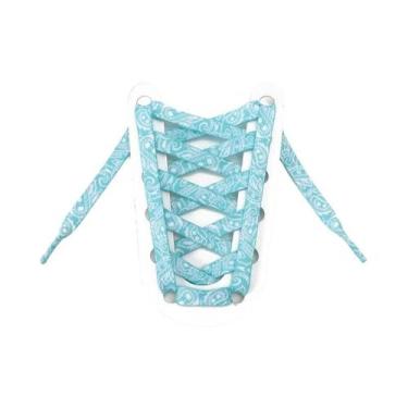 Imagem de Cadarços Planos Dourados Para Tênis Esportivos Casuais De Basquete E T