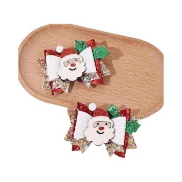 Imagem de Presilhas De Cabelo De Natal Para Meninas Com Laço De Pirulito, Lantej