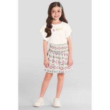 Imagem de Saia shorts infantil menina florida Mundi -Natural