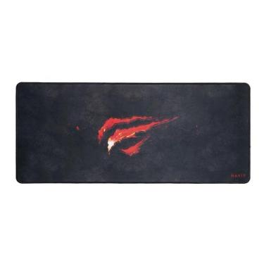 Imagem de Mousepad Gamer Havit 70x30cm Hv-mp861 Preto Borda Costurada Preto Logo