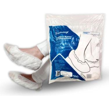 Imagem de Sapatilha Propé Descartável TNT 20g Soldado Branco TNT- 400 Unidades -