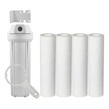 Imagem de Filtro Caixa Dágua Poe 4 Refis Extra Polipropileno Original Branco - R