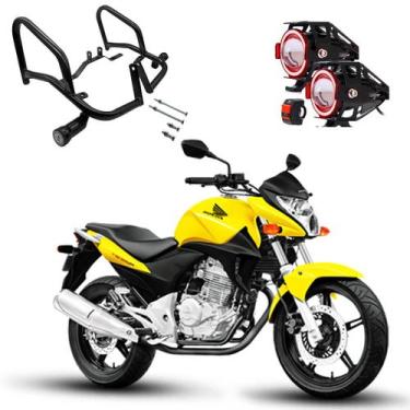 Imagem de Kit Protetor Carenagem + U7 Angel Eye Vermelho CB 300 2009 2010 2011 2