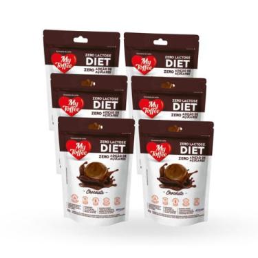 Imagem de Bala My Toffee Chocolate Diet Zero Açúcar Sem Lactose Kit 6x52g
