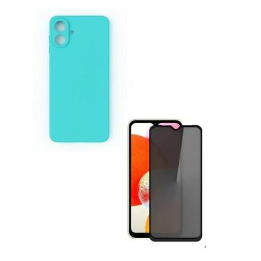 Imagem de Película Privacidade Fosca para Galaxy A07 5G + Capinha Veludo Verde á