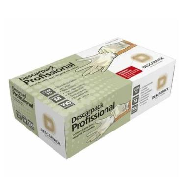 Imagem de Luva Látex Descarpack Profissional M 100 unidades