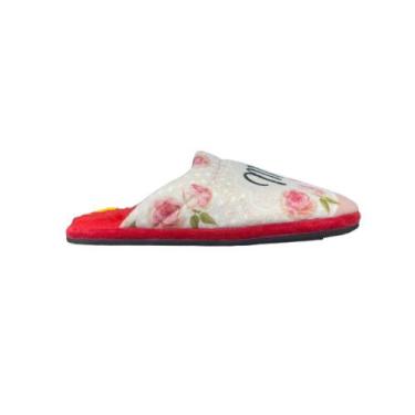 Imagem de Pantufa kature ref:416 feminino, Marfim, Vermelho, 33/4