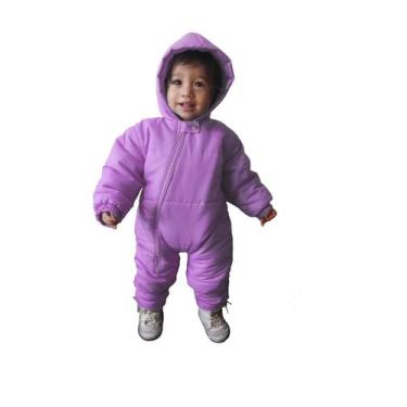Imagem de Macacão Acolchoado Bebê Capuz Frio Intenso Inverno - BLACK SAND, G (6-