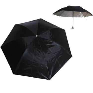 Imagem de Sombrinha Guarda Chuva Poliester Dupla Face Preta Rosa Vermelho - Guar
