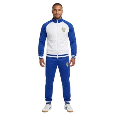 Imagem de Agasalho Conjunto Brasil Seleção Jaqueta Calça Branco/Azul - - Balboa,