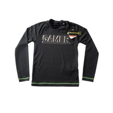 Imagem de Camiseta Johnny Fox Proteção Solar na Cor Preto Tamanho 8 Anos  Ref: 4