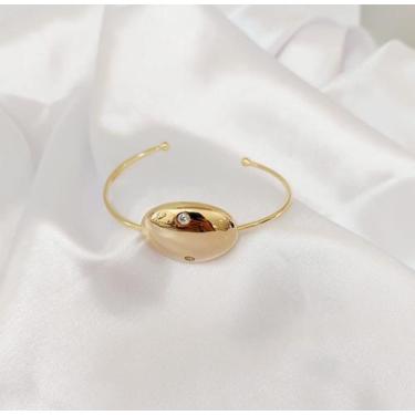 Imagem de Bracelete Oval com.2 zircônias - Pelizari Joias 