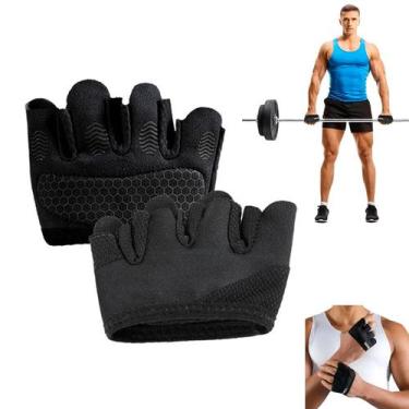 Imagem de Luva Academia Meio Dedo Protetor De Palma Anti Calos Grip TAMANHO:LCOR