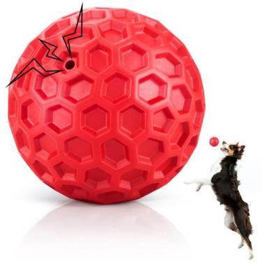 Imagem de Brinquedo para cães DISSKNIC indestrutível Squeaky Ball para mastigado