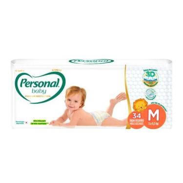 Imagem de Fralda descartável personal baby premium m c/34 unidades 5 à 9,5kg