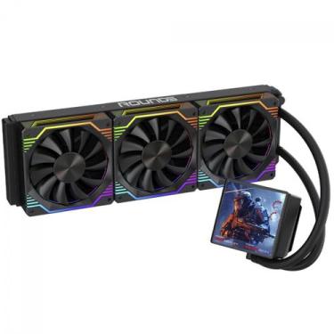Imagem de Water Cooler Round5 Zephyro ARGB 360mm Com Display LCD Intel-AMD PWM P