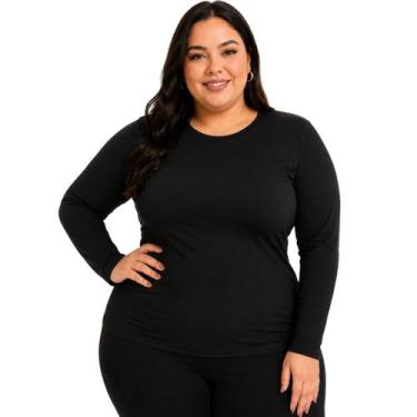 Imagem de Blusa Feminina Térmica 678051 City Lady Plus Size, Preto, G2