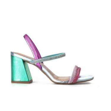 Imagem de Sandália Feminina Dakota Salto Bloco Médio Z9571, Flamingo lilas cidro