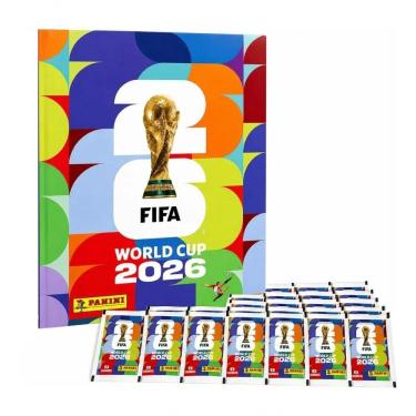 Imagem de Álbum de Figurinhas Oficial Copa do Mundo 2026 Capa Mole com 70 Figurinhas Editora Panini