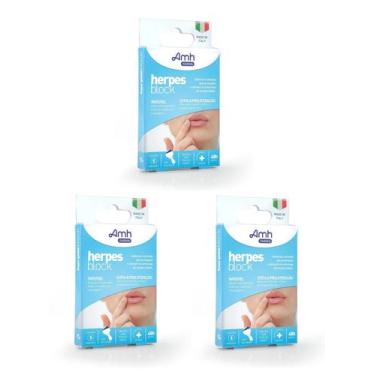 Imagem de Kit 3 Herpes Block Adesivos Naturais Herpes Labial Amo Farma