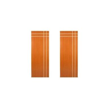 Imagem de Kit com 2 Folhas de Porta Madeira Decorada 210x70cm Espessura 3,5cm Ma
