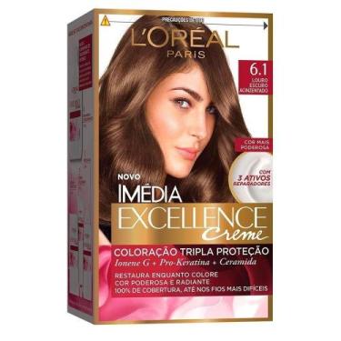 Imagem de Tintura Imédia Excellence 6.1 Louro Escuro Acinzentado 47g - Loréal Im